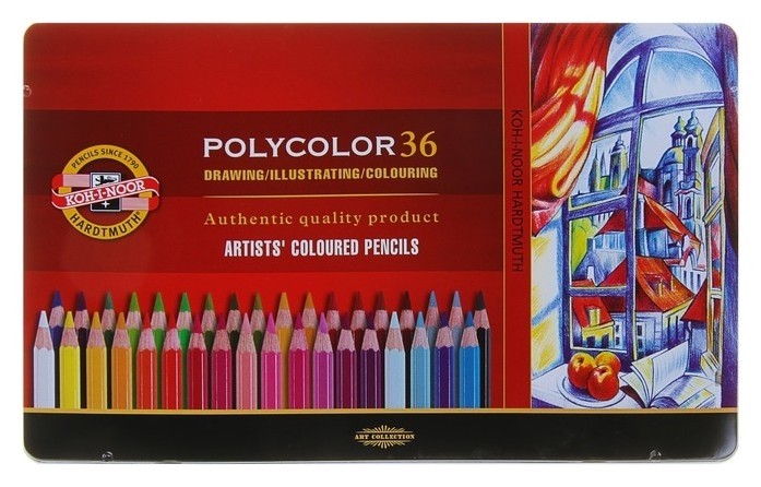 

Карандаши художественные 36 цветов Polycolor, Микс