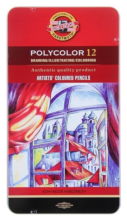 

Карандаши художественные 12 цветов Polycolor, Микс