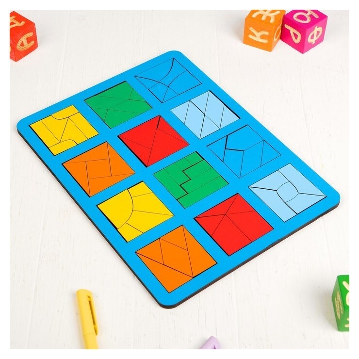 Игра "Сложи квадрат" 3 уровень макси Никитин Б. П., 5+  Smile Decor