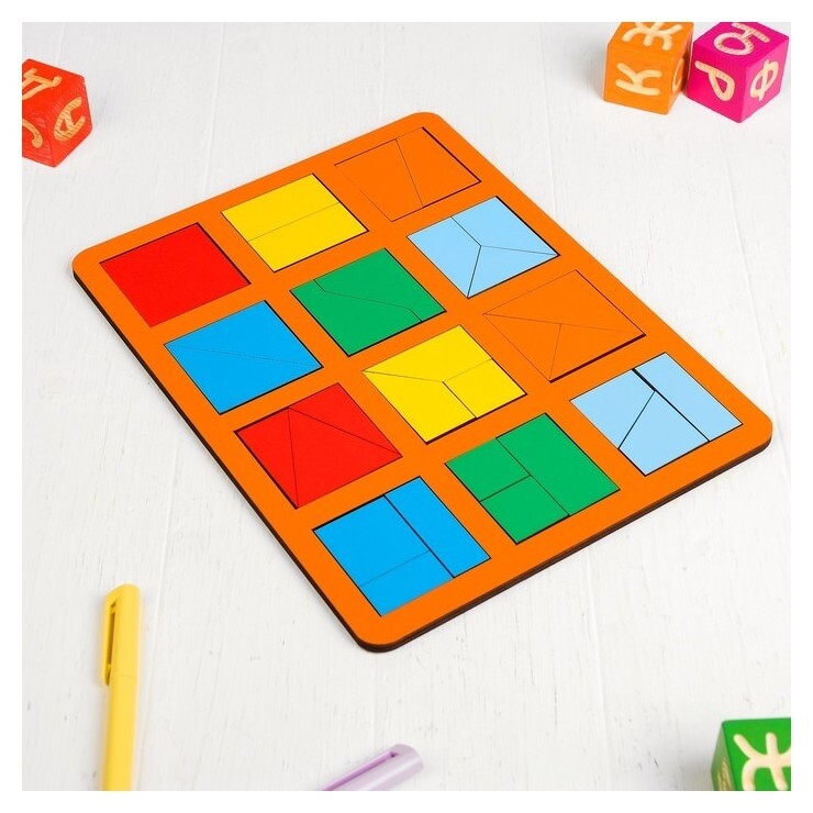 Игра "Сложи квадрат" 1 уровень макси Никитин Б. П. Smile Decor