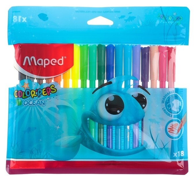 Фломастеры 18 цветов Color Peps Ocean Maped