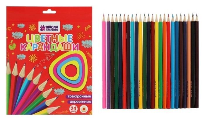 Карандаши 24 цвета Школа талантов