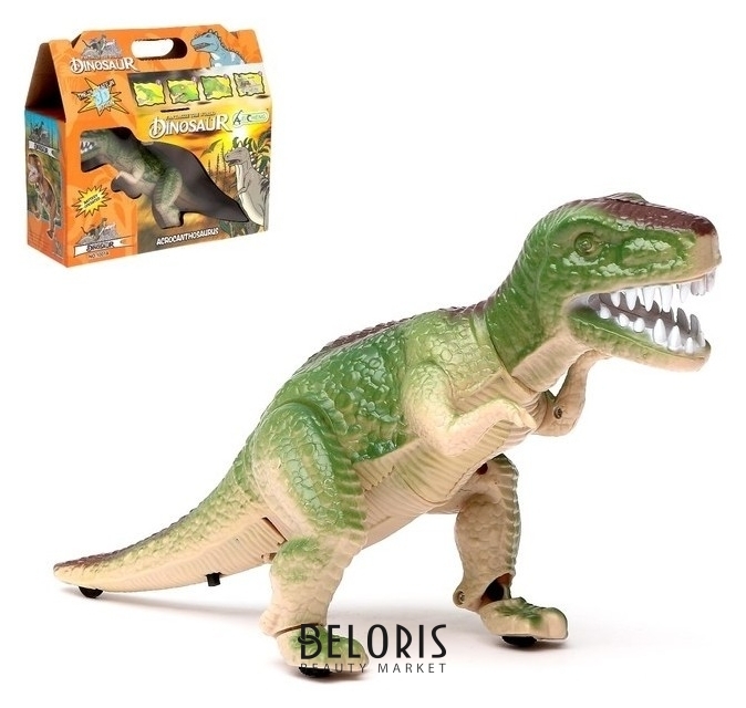 Динозавр «Рекс» работает от батареек, световые и звуковые эффекты, цвета микс КНР Игрушки