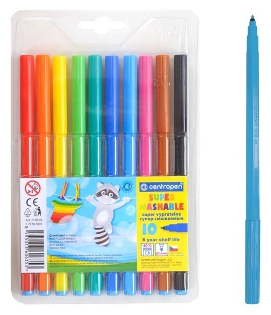 

Фломастеры 10 цветов Super Washable