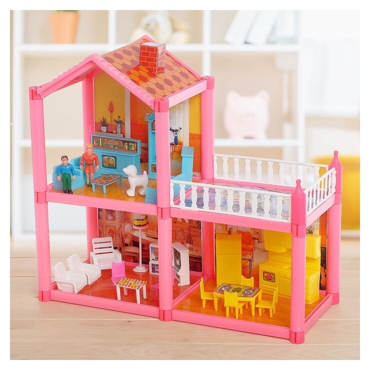 Дом для куклы двухэтажный с аксессуарами  