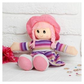 Мягкая игрушка "Кукла" в платье и шляпке 