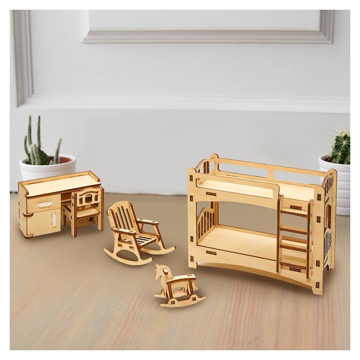 Набор мебели для кукол Детская  Лесная мастерская