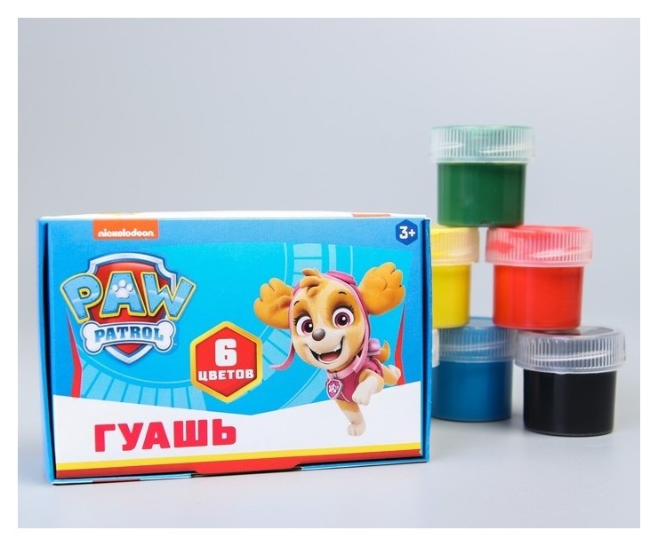 Гуашь 6 цветов Paw patrol