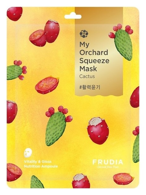 Тканевая маска для лица с кактусом Squeeze Mask Cactus  Frudia