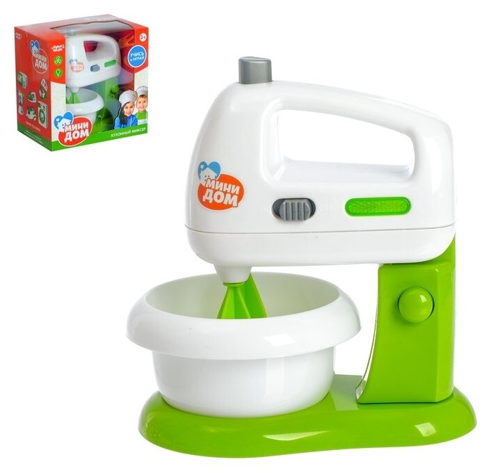 Миксер игрушечный Мини-дом, световые эффекты, венчики вращаются  Happy Valley