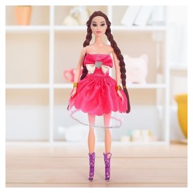 Кукла модель Лера в платье с косой 