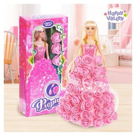 Кукла цветочная принцесса Флори с цветами и блестками Happy Valley