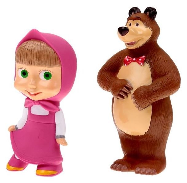 

Набор резиновых игрушек Маша и Медведь, Разноцветный