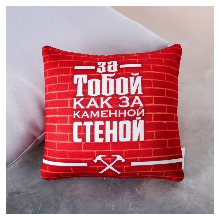 

Подушка-антистресс «За тобой, как за каменной стеной», Разноцветный