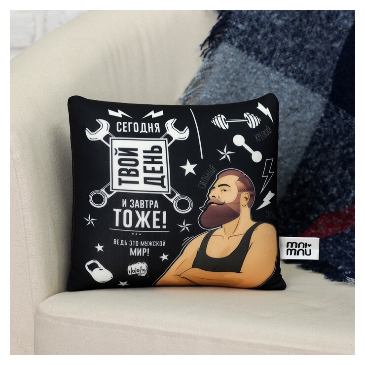 Подушка антистресс «Твой день!»  Mni mnu