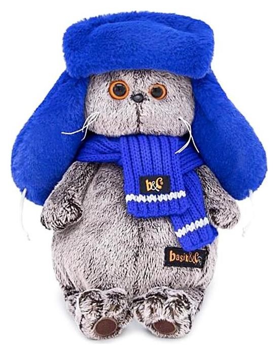 

Мягкая игрушка Басик в меховой шапке