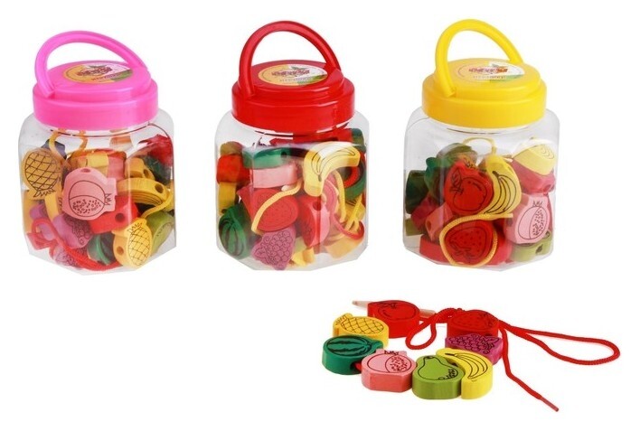 Шнуровка в банке Фрукты  Лесная мастерская