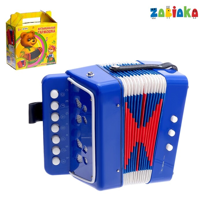 Музыкальная игрушка «Гармонь», цвет синий  Zabiaka