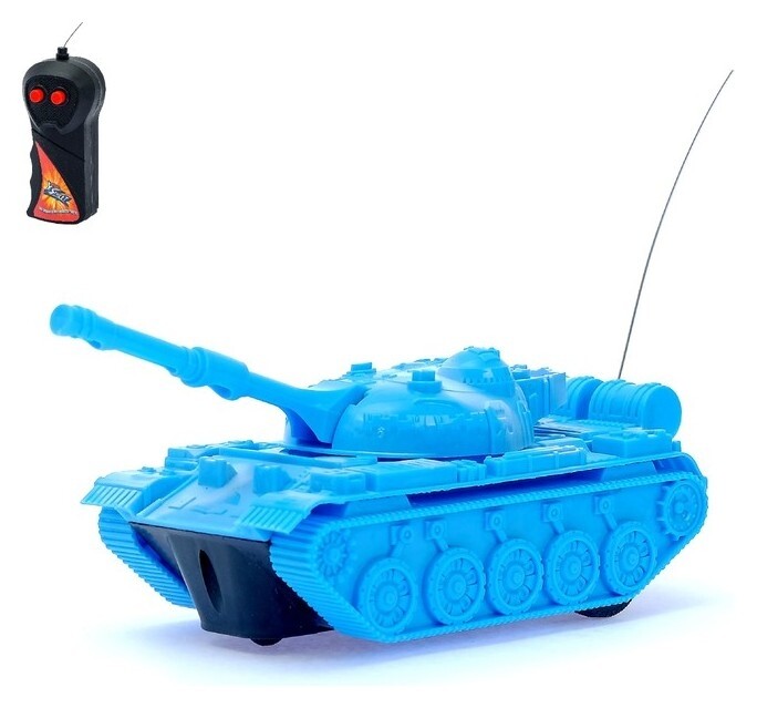 Танк радиоуправляемый Атака Голубой пластик  