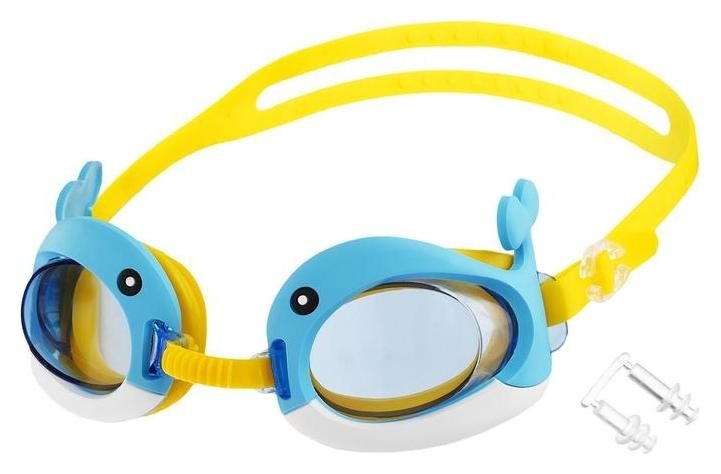Очки для плавания Дельфин + беруши детские