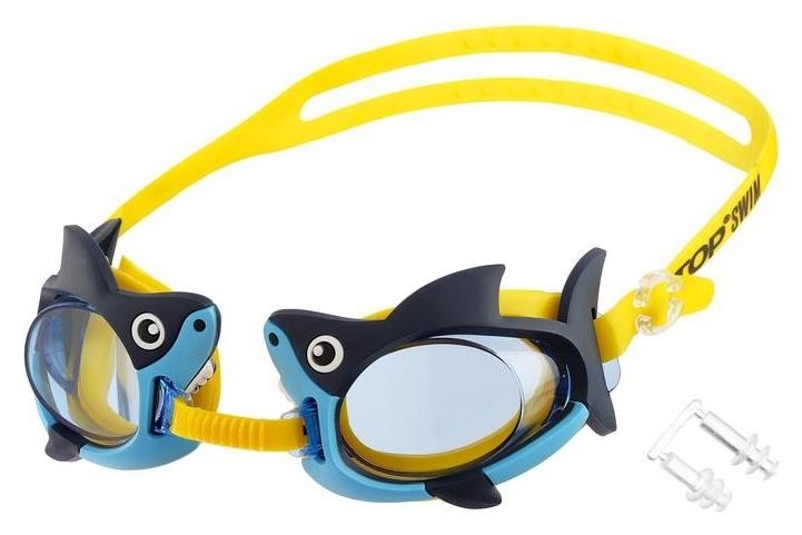 Очки для плавания Акулёнок + беруши детские
