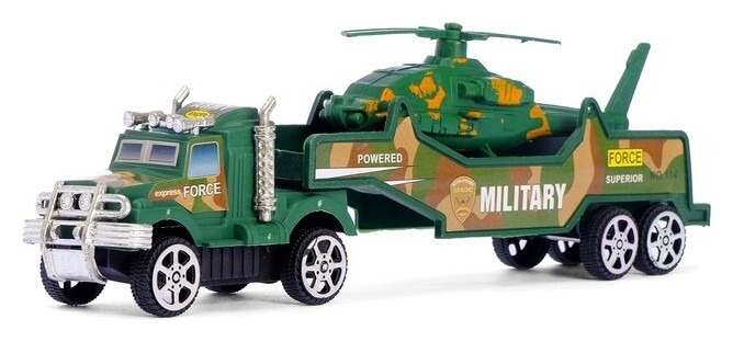 Грузовик инерционный Военный трейлер  