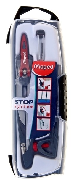 Готовальня Maped Stop System, 3 предмета, циркуль 135 мм Maped