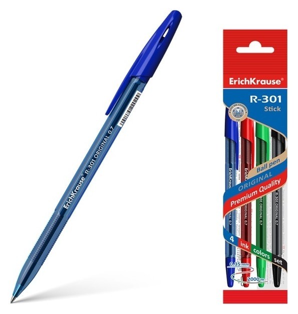 

Ручка шариковая R-301 Original Stick, 4 цвета, 0,7 мм
