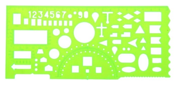 Линейка офицерская зелёная, отливная шкала  Стамм