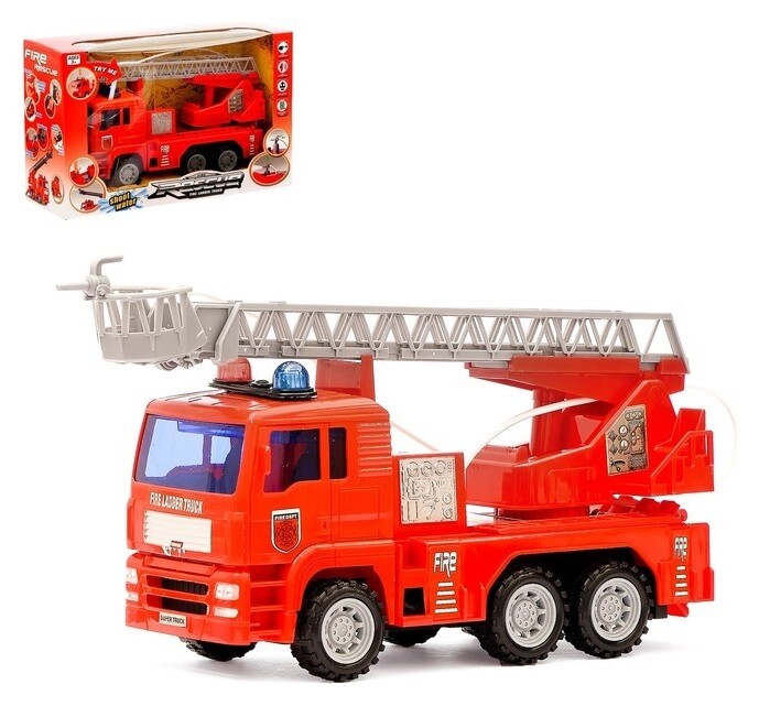 Машина инерционная «Пожарная» световые и звуковые эффекты, стреляет водой  