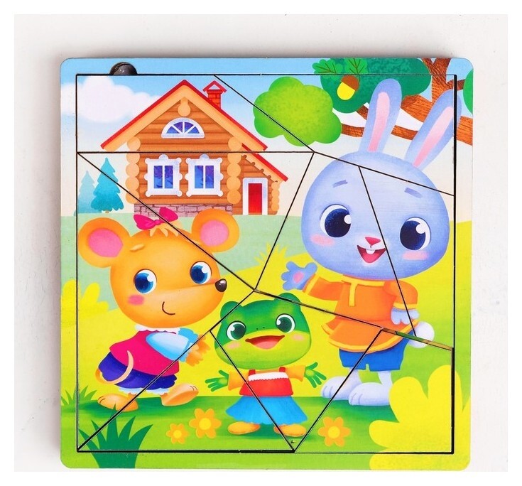 Пазл разрезной "Сказки для малышей" Лесная мастерская