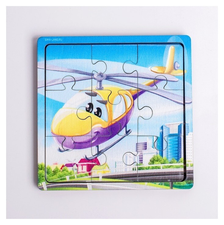 Пазл «Вертолёт», 9 деталей  Лесная мастерская