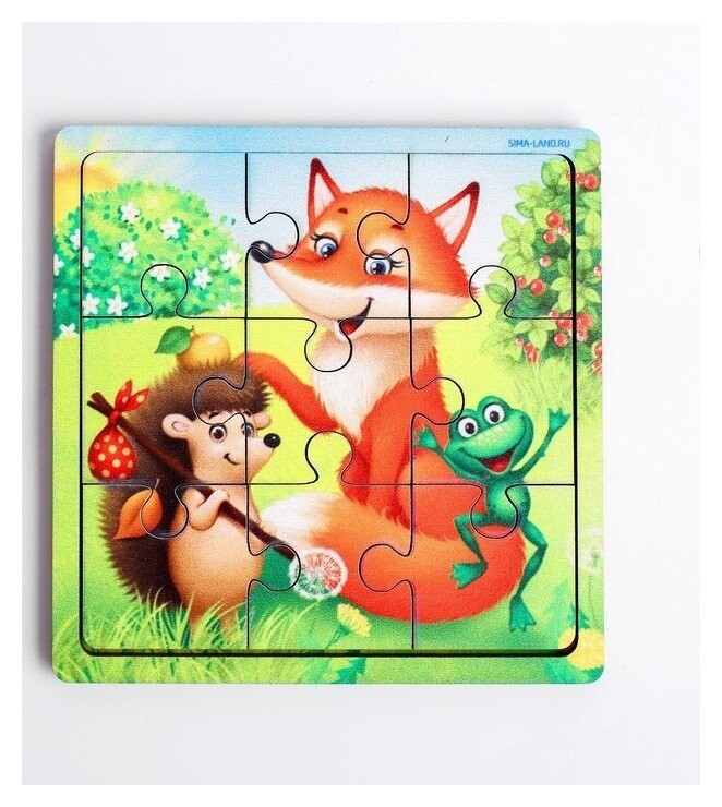 Пазл «Лесные зверята», 9 деталей  Лесная мастерская