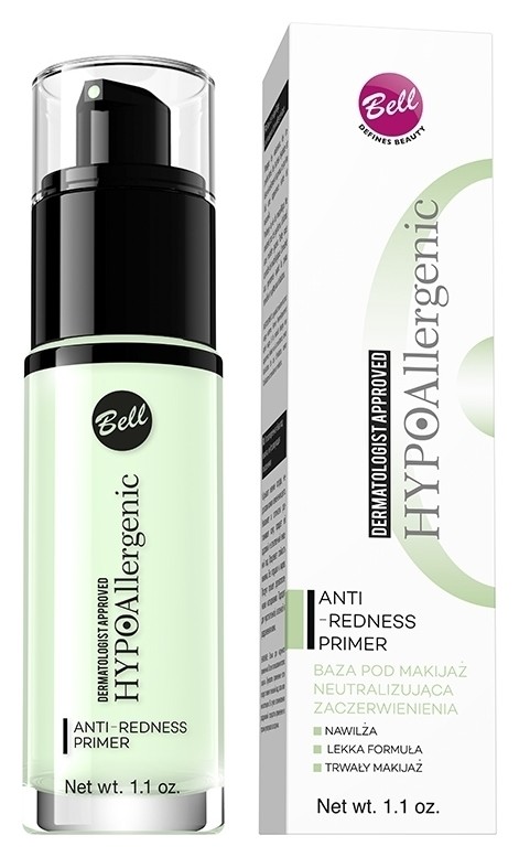 База под макияж, нейтрализующая покраснения "Hypoallergenic Anti-redness Primer" Bell