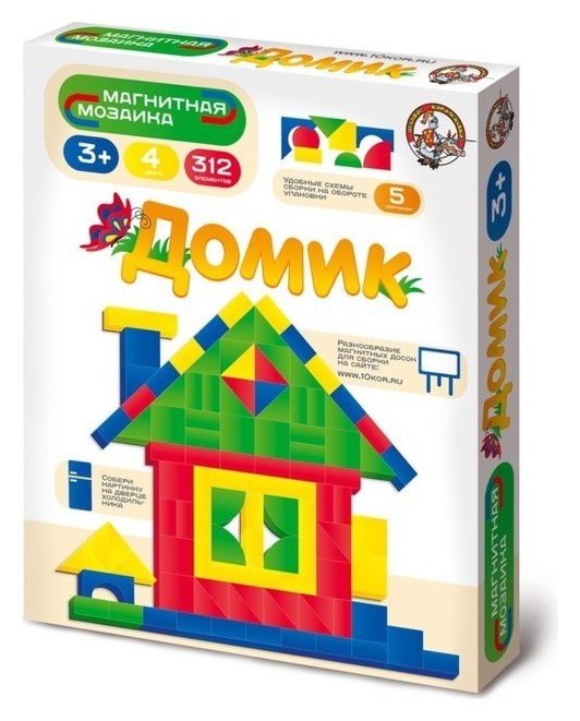

Мозаика магнитная Домик 176 элементов