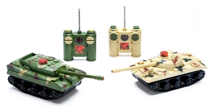 Танковый бой «Танковое сражение», на радиоуправлении, 2 танка, свет и звук  