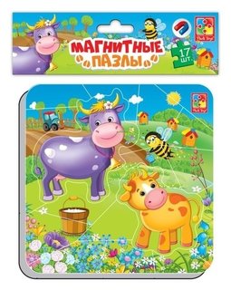Магнитные пазлы «Корова и теленок» Vladi toys
