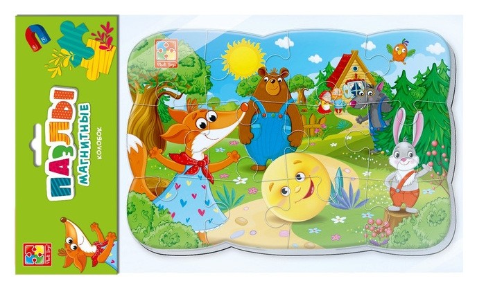 Магнитный пазл «Колобок», 12 элементов Vladi toys