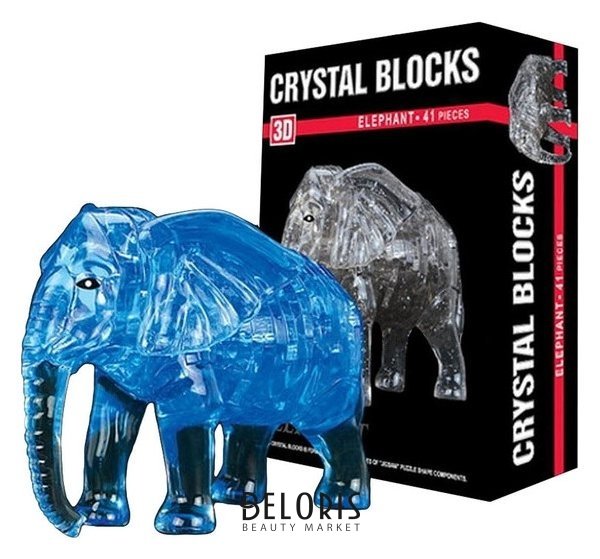 Пазл 3D кристаллический Слон 41 деталь КНР