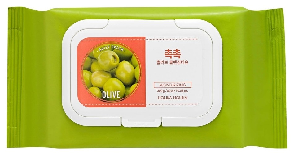Салфетки очищающие Olive Cleansing Tissue  Holika Holika
