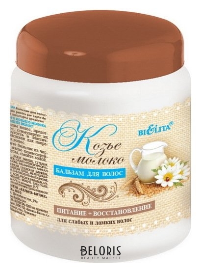 Бальзам для слабых и ломких волос питание + восстановление Козье молоко Белита - Витекс Кефирно-молочный уход