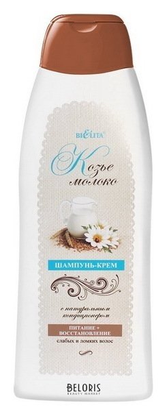 Шампунь-крем для слабых и ломких волос питание + восстановление Козье молоко Белита - Витекс Кефирно-молочный уход