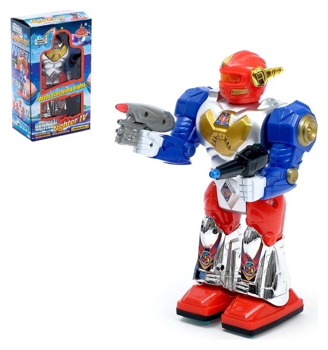 Робот Космический стрелок работает от батареек, световые и звуковые эффекты  