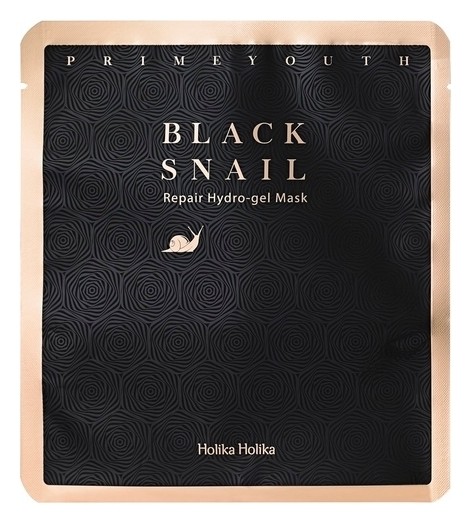 Маска гидрогелевая с экстрактом муцина черной улитки Black Snail Repair Hydrogel Mask Holika Holika