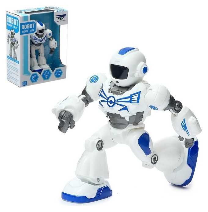 Робот Герой световые и звуковые эффекты, работает от батареек, с металлическими элементами