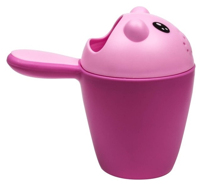 Ковш-игрушка Котёнок, цвет розовый