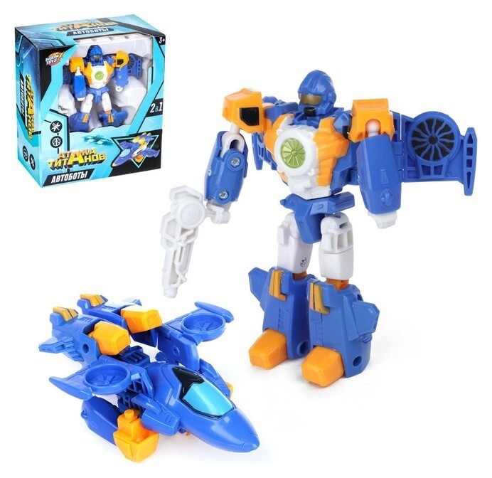 Робот-трансформер Авиабот синий  Woow toys