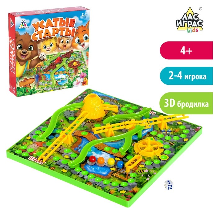 

Настольная игра-бродилка Усатые старты 3D-поле