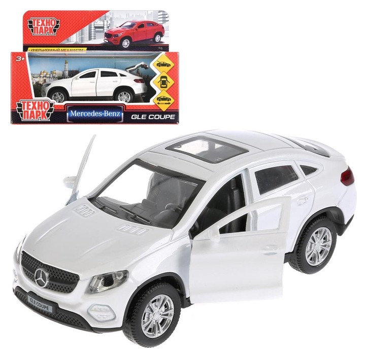 

Машина металлическая инерционная Mercedes-Benz Gle Coupe, 12 см, Белый