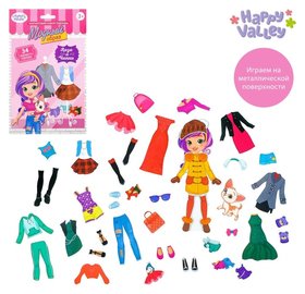 Магнитная кукла с одеждой Лиза и Чаппи  Happy Valley
